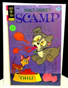lot 39 image: VINTAGE WALT DISNEYS SCAMP #24 SPICY COVER GOLD KEY WHITMAN VARIANT 1975