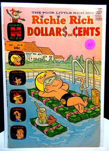 lot 42 image: VINTAGE RICHIE RICH - DOLLARS AND CENTS #36 Harvey Comics 1970 The Poor Little Rich Boy $$