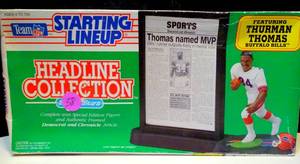 lot 58 image: Starting Lineup -HEADLINE COLLECTION Bills, 1992 Thurman Thomas KENNER