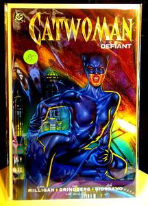 lot 85 image: Catwoman Defiant #1 NM Prestige TPB (1992 DC Comics) FOIL LETTERS