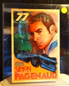 lot 95 image: AUTHENTIC Simon Pagenaud Formula Car Signed 6 X 9 INFO CARD $$$