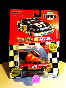 lot 102 image: 1995 NASCAR BILL ELLIOTT #94 STOCK CAR AND COLLECTORS CARD $$