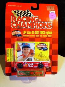 lot 103 image: Mark Kinser #92 Rotary 1997 Chevy Silverado Truck  1997 Racing Champions 164 Supertruck