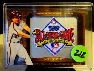 lot 212 image: $$ 2009 Topps Commemorative Patch Mike Schmidt 1989 All-Star LPR-88 CHECK COMPS