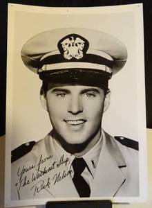 lot 219 image: SUPERSTAR ACTORSINGER RICKY NELSON PROMOTIONAL PUBLICITY SIGNATURE PHOTO - 5 X 7 $$