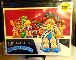 lot 223 image: $$ RARE 1986 OVERSIZED GARBAGE PAIL KIDS MISS GPK PAGEANT STICKER $$