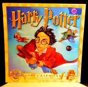 lot 233 image: ORIGINAL 2001 HARRY POTTER UNUSED CALENDAR COMPLETE WITH STICKERS $$