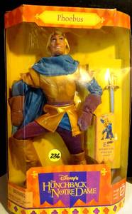 lot 236 image: Mattel 1995 Disneys Hunchback of Notre Dame Phoebus Doll New NIB Vintage
