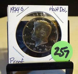 lot 257 image: 1974S PROOF QUARTER