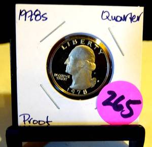 lot 265 image: 1978s PROOF QUARTER