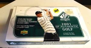 lot 269 image: 2001 SP AUTHENTIC BOX FULL OF PGA CARDS (FULL BOX)