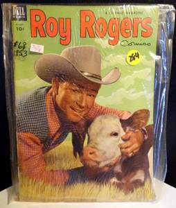 lot 284 image: VINTAGE Roy Rogers Comics #68 - Golden Age - Dell 1953 - Photo Cover - 1st Print $$