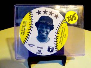 lot 285 image: 1982 On Deck Cookies Disc ROD CAREW California Angels $$