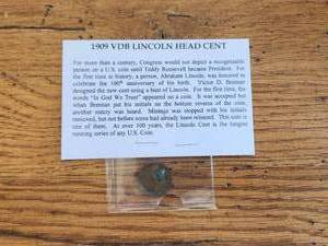 lot 33 image: 1909 VDB 1 Cent piece -Lincoln Head Cent