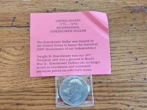 lot 42 image: United States Bicentennial Anniversary - 1776-1976 Eisenhower Dollar