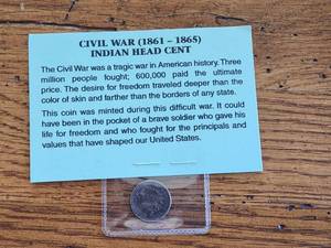 lot 48 image: Civil War (1861-1965) Indian Head Cent - 1863