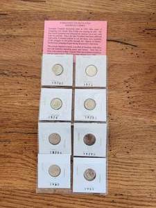 lot 65 image: 8 Brilliant uncirculated Roosevelt Dimes -