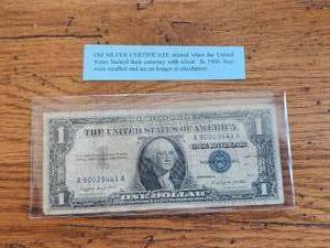 lot 83 image: 1957-A Silver Certificate $1 bank note