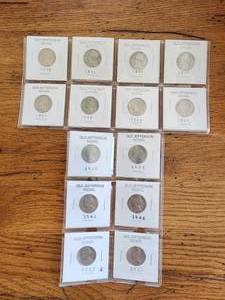 lot 116 image: Selection of older Jefferson Nickels