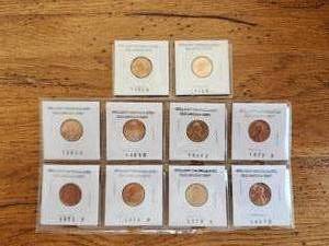 lot 122 image: Selection of Brilliant Uncirculated Old Lincoln Cents -