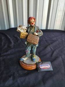 lot 25 image: Clowning in America - Legal Briefs Clown figurine - signed