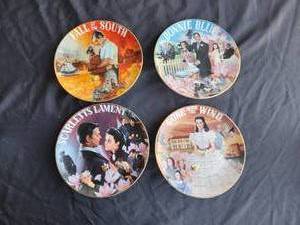 lot 26 image: Selection of 4 Gone with the Wind musical plates - Bradford Exchange