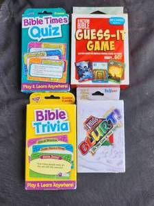 lot 103 image: Selection of Bible trivia card games