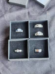 lot 156 image: Selection of rings in boxes
