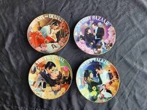 lot 193 image: Selection of 4 collectible musical plates from The Bradford Exchange - featuring Gone with the Wind scenes
