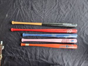 lot 215 image: Collection of mini-baseball bats