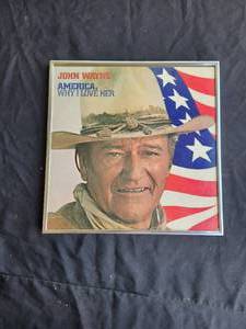 lot 227 image: Vintage framed John Wayne record