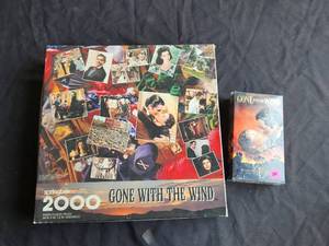 lot 262 image: Gone with the Wind VHS collectible(unopened) and puzzle