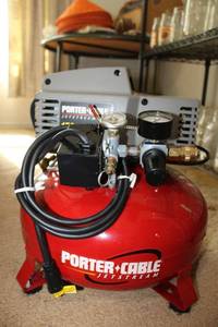 lot 11 image: Porter Cable air compressor 6 gallon 150 PSI