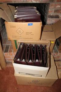 lot 64 image: Generous amount of leather binders