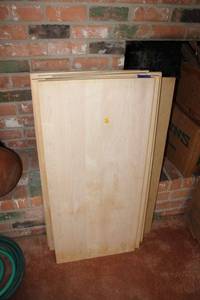 lot 65 image: Wood shelves Approx. 17x38 and 24x38 each 34 thick