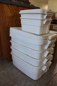 lot 90 image: White storage totes