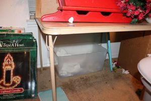 lot 107 image: 3 folding card tables