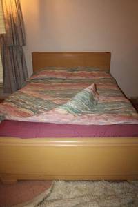 lot 121 image: FullQueen size bedframe (mattress is also available)