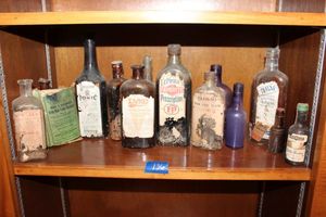 lot 136 image: Vintage medicine bottles (For display ONLY)
