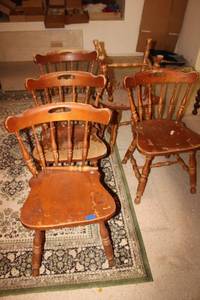 lot 173 image: Vintage dining chairs as shown