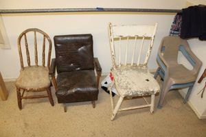lot 177 image: Child size chairs as shown