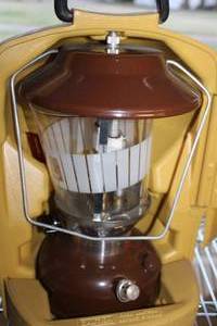 lot 45 image: Vintage Coleman 275 camping lantern with case