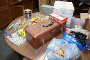 lot 294 image: Craft and painting supplies as shown