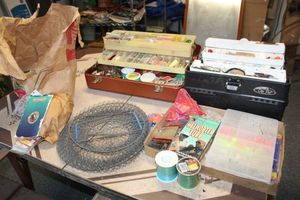lot 301 image: Fishing supplies and tackle boxes
