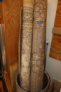 lot 308 image: Vintage area rugs as shown