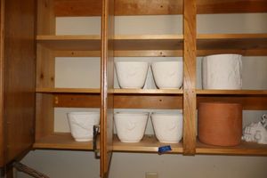 lot 317 image: Unfinished ceramic Bisque vases