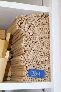 lot 334 image: Wooden dowels