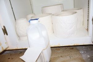 lot 341 image: Unfinished ceramic bisque planters and more