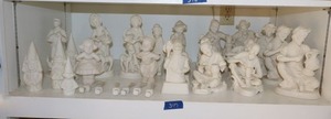 lot 347 image: Unfinished ceramic bisque figurines and gnomes