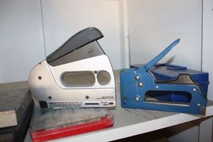 lot 415 image: Tools Ratchet and drill bit sets, staplers, molding set